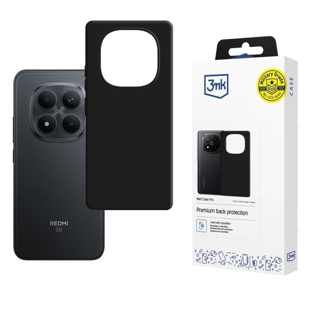 Pouzdro pro Xiaomi Redmi Note 15 Pro+ 5G, 3MK, Pro, Matně černé
