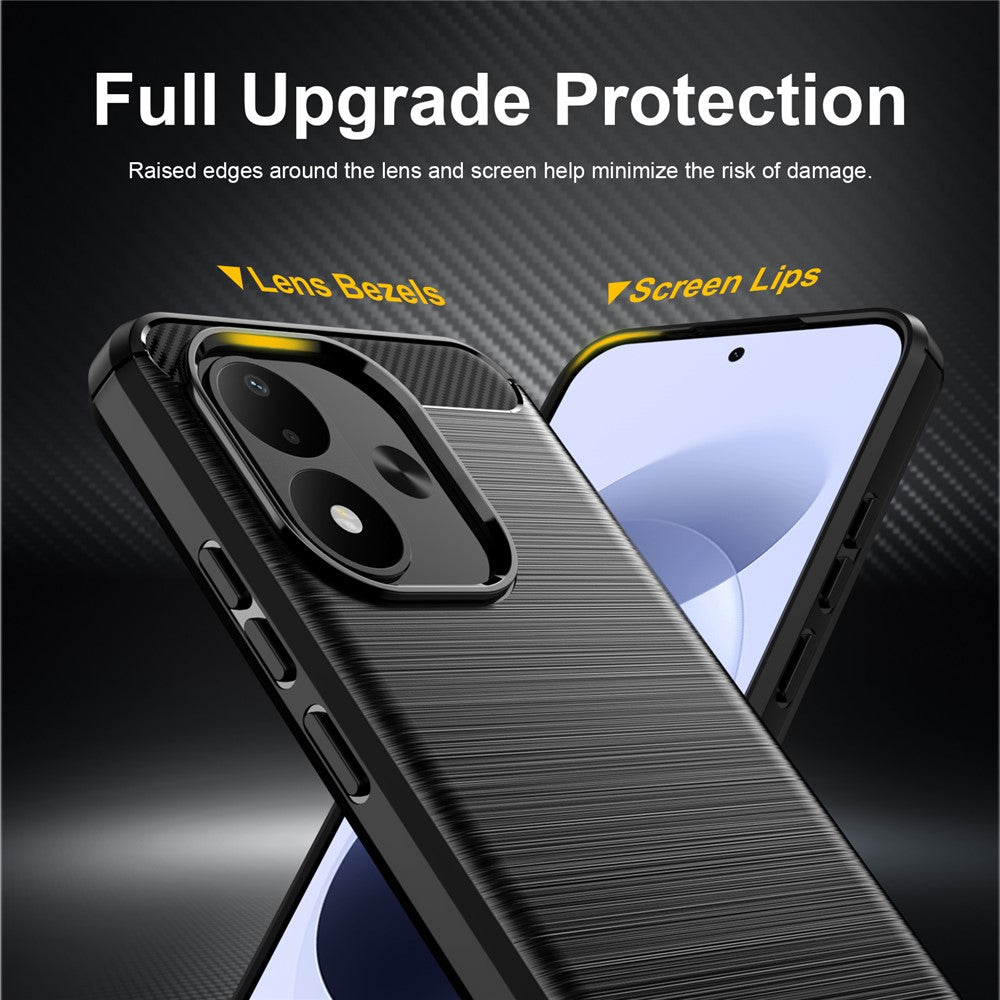 Pouzdro pro Xiaomi Redmi Note 17 4G / Note 17 5G, Techsuit, Carbon, černé