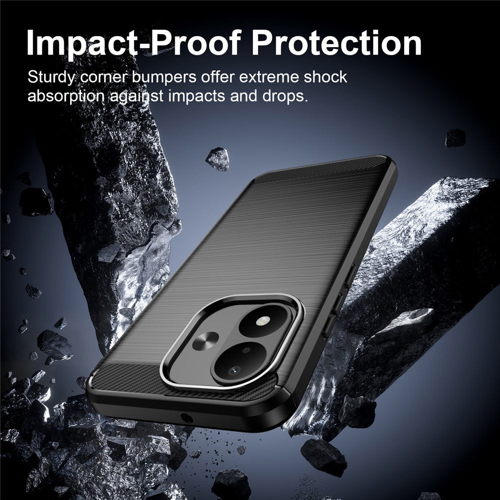 Pouzdro pro Xiaomi Redmi Note 17 4G / Note 17 5G, Techsuit, Carbon, černé