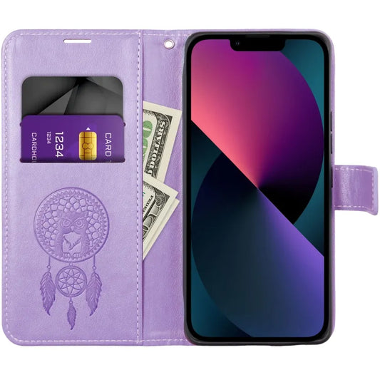 Pouzdro pro Samsung Galaxy A22 5G A226, OEM, MEZZO Dream Catcher, fialové