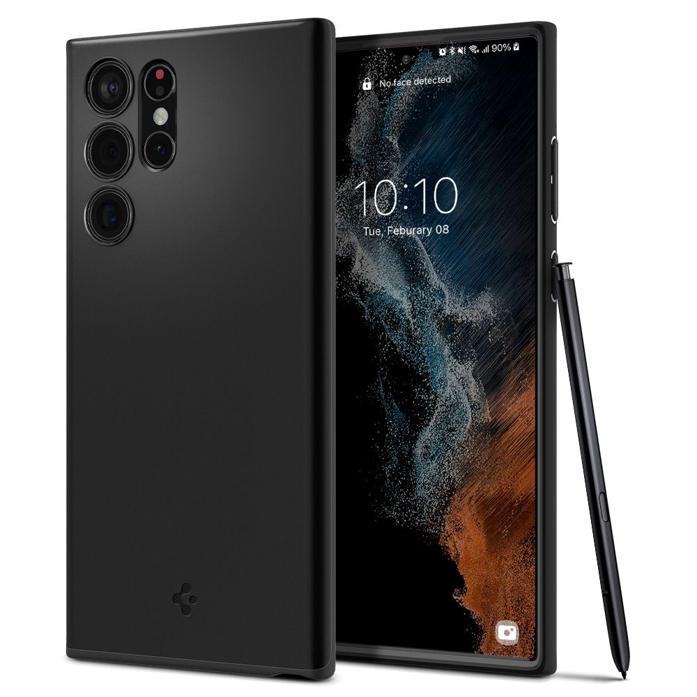 Pouzdro pro Samsung Galaxy S22 Ultra 5G S908, Spigen, Thin Fit, černé ACS03911