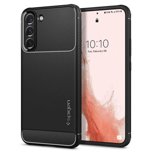 Pouzdro pro Samsung Galaxy S22 5G S901, Spigen, Rugged Armor, černé ACS03986