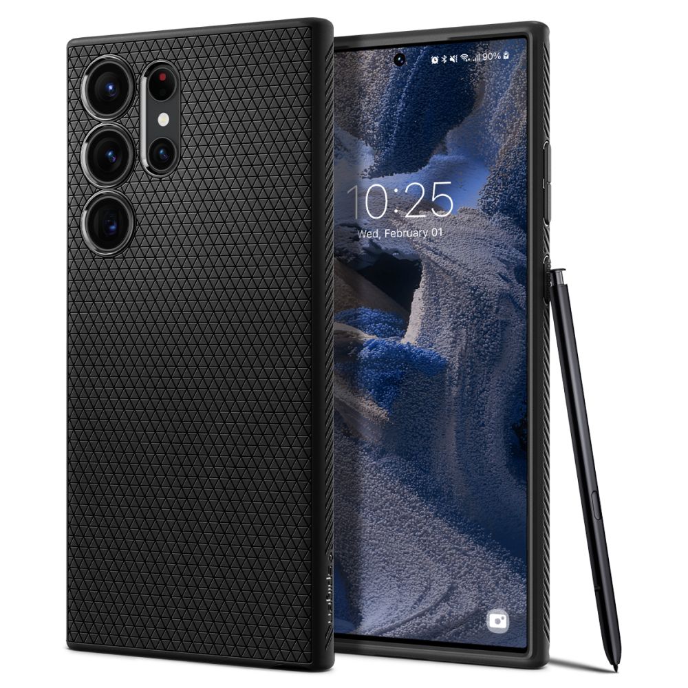 Pouzdro pro Samsung Galaxy S23 Ultra S918, Spigen, Liquid Air, Matně černé ACS05614