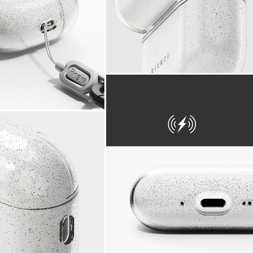 Obal Ringke Air Glitter pro Apple AirPods Pro 3, Průhledná