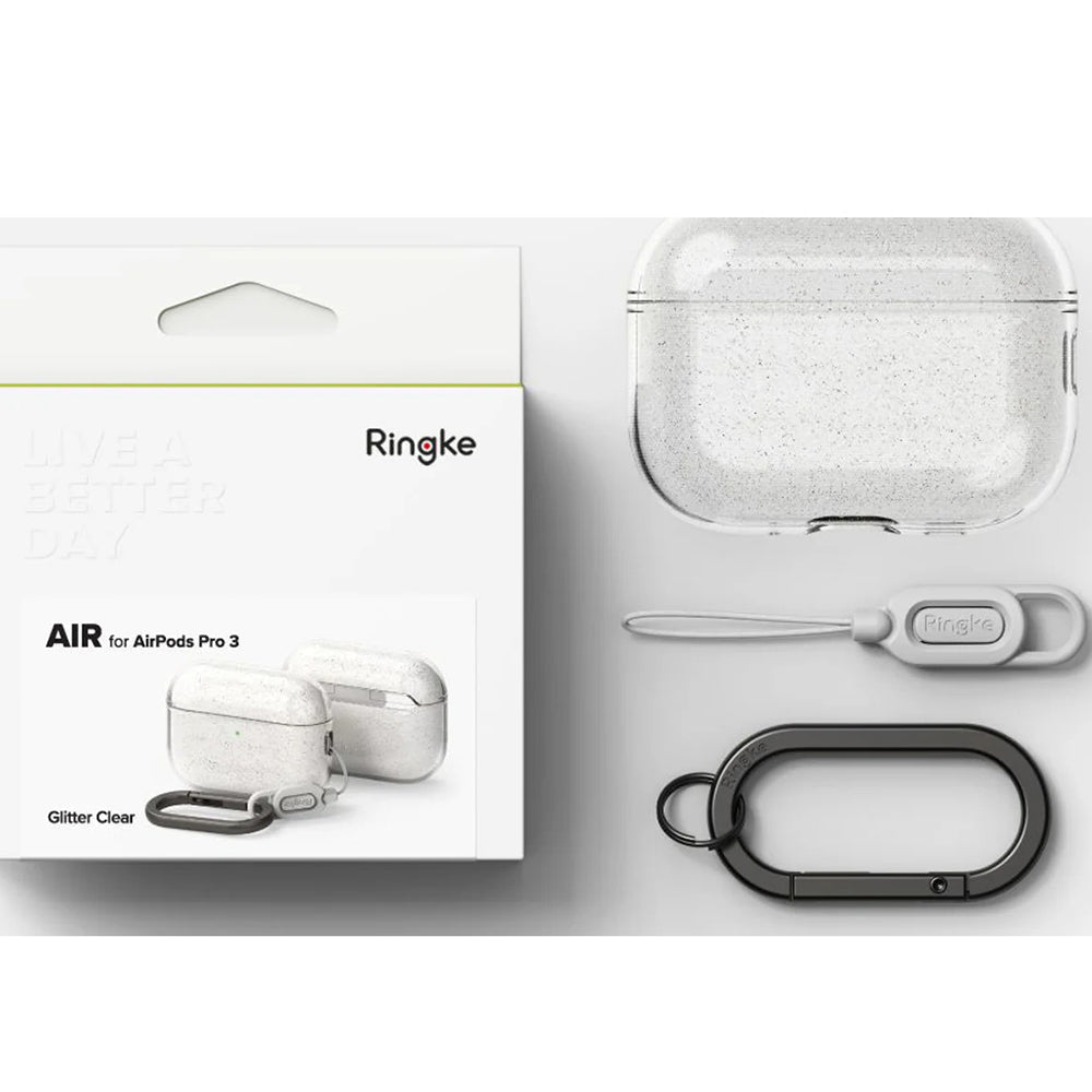 Obal Ringke Air Glitter pro Apple AirPods Pro 3, Průhledná