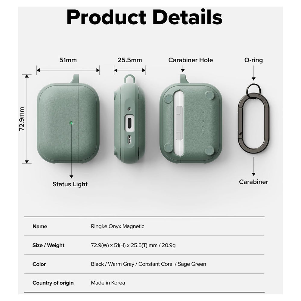 Pouzdro Ringke Onyx pro Apple AirPods 3, Zelené