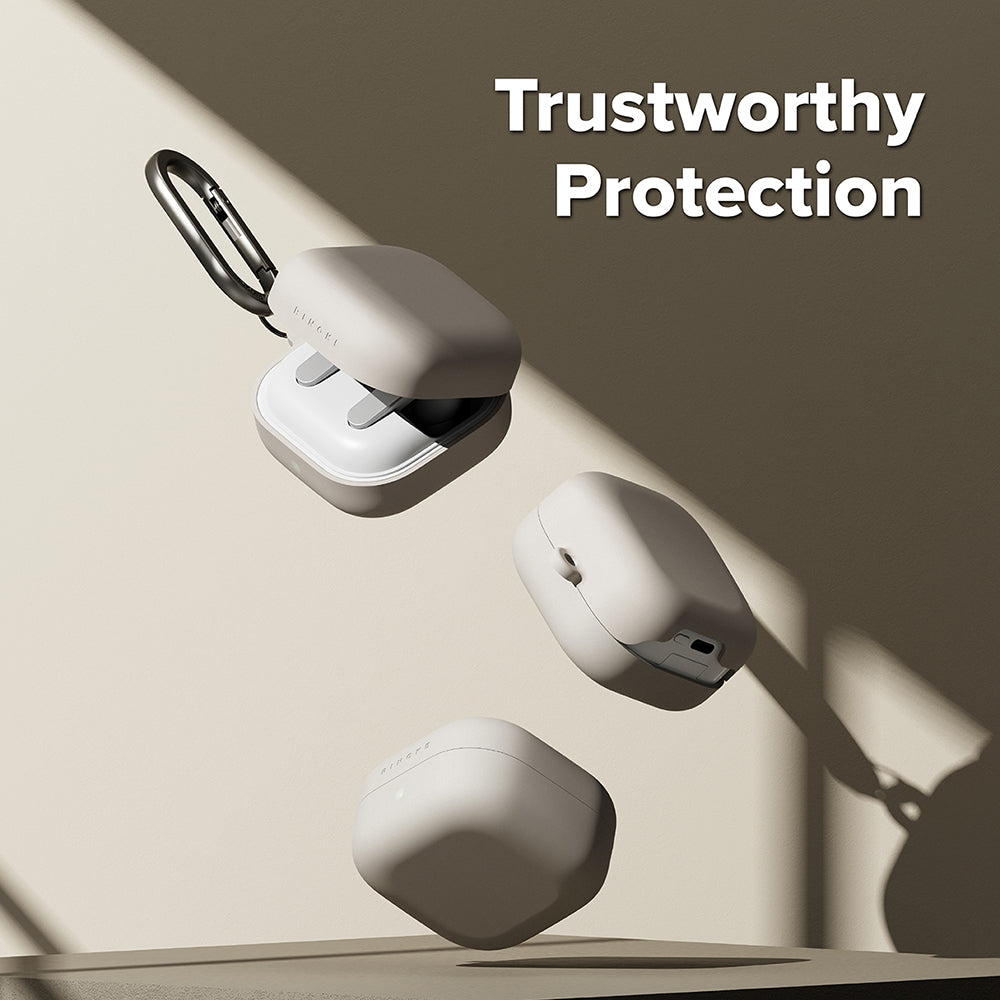Pouzdro Ringke pro Samsung Galaxy Buds4 / Buds4 Pro, Krémové