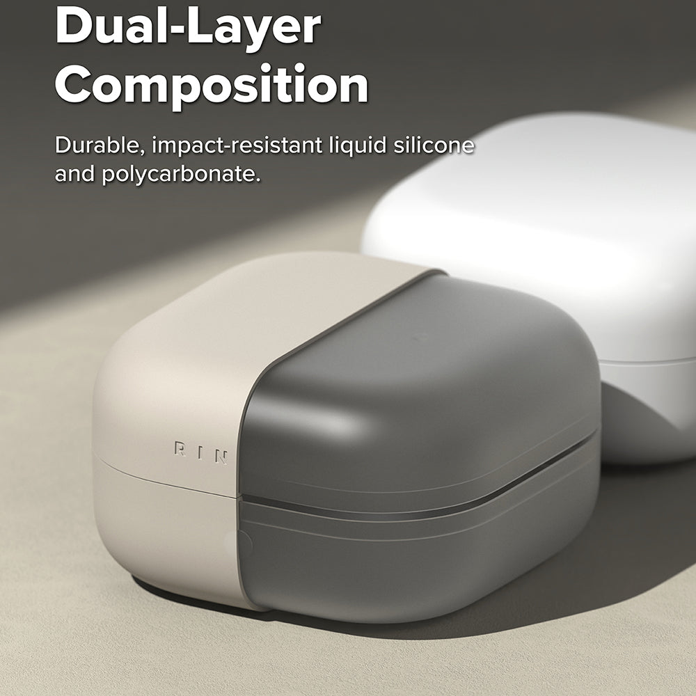 Pouzdro Ringke pro Samsung Galaxy Buds4 / Buds4 Pro, Krémové