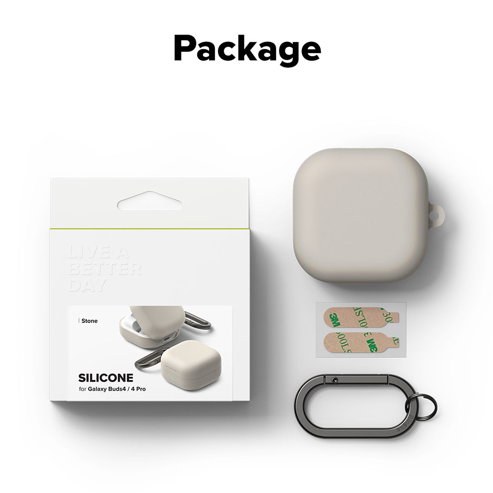 Pouzdro Ringke pro Samsung Galaxy Buds4 / Buds4 Pro, Krémové