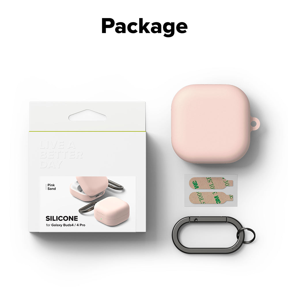 Pouzdro Ringke pro Samsung Galaxy Buds4 / Buds4 Pro, růžové