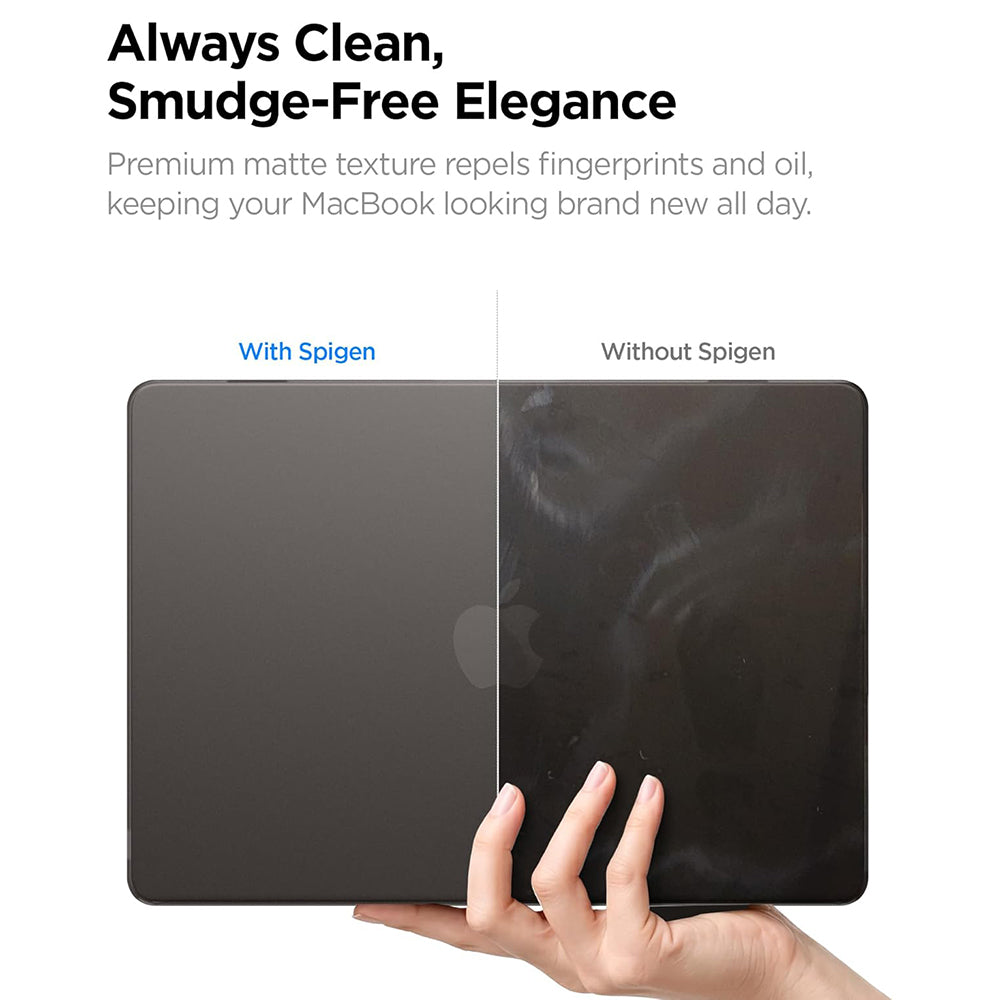 Pouzdro Spigen Airskin pro Apple MacBook Air 13palců (2026) / (2025) / (2024) / (2022), Černé saténové ACS11531