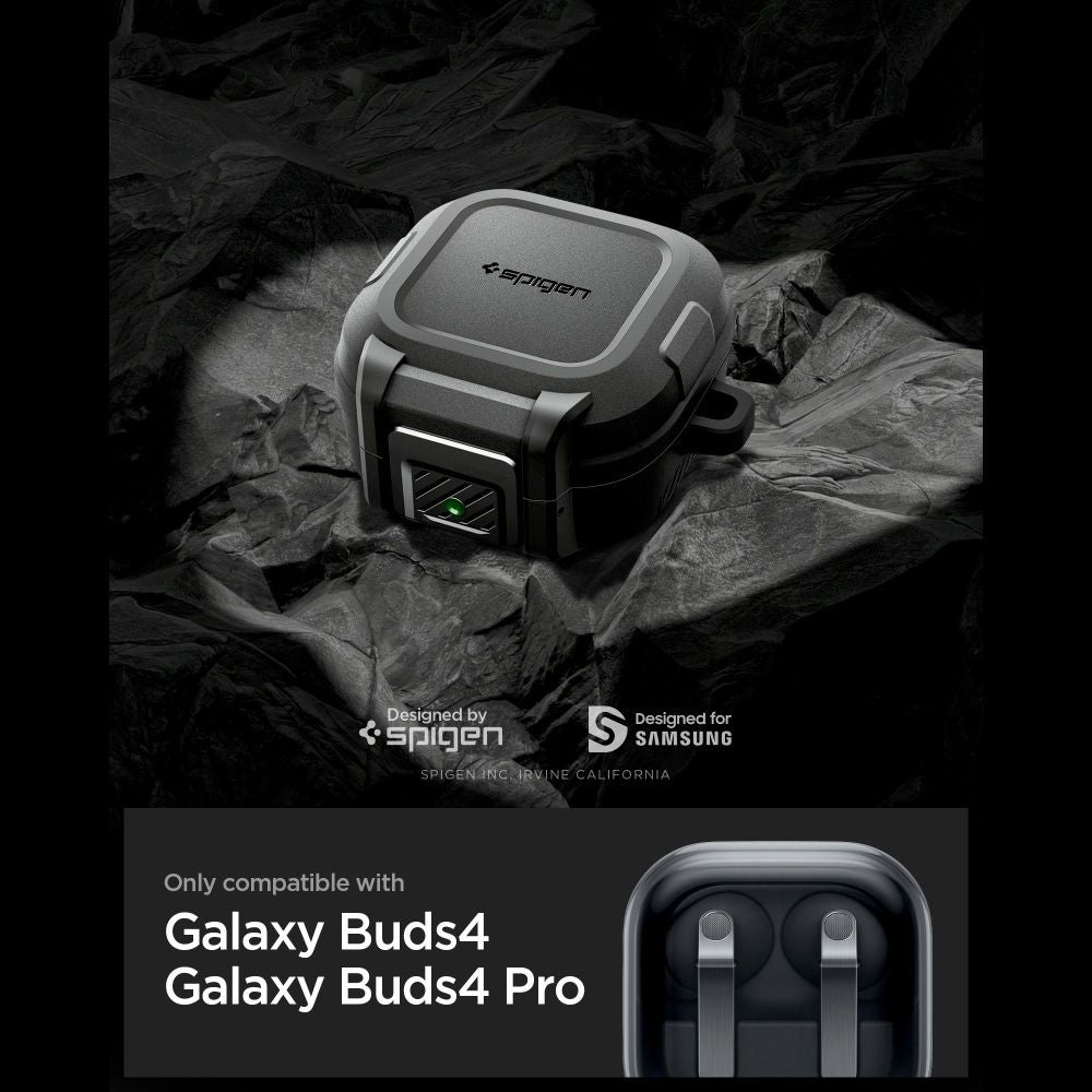 Pouzdro Spigen Lock Fit pro Samsung Galaxy Buds4 / Buds4 Pro, Matně černé ACS11202