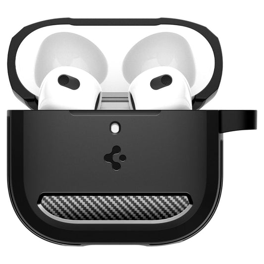 Pouzdro Spigen Rugged Armor pro Apple AirPods 4, Matně černé