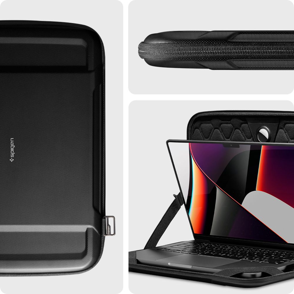 Pouzdro Spigen Rugged Armor pro notebook 13palců - 14palců, černé AFA04270