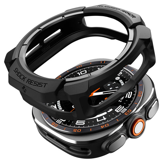 Spigen Rugged Armor Case for Samsung Galaxy Watch Ultra2, Matte Black ACS11611
