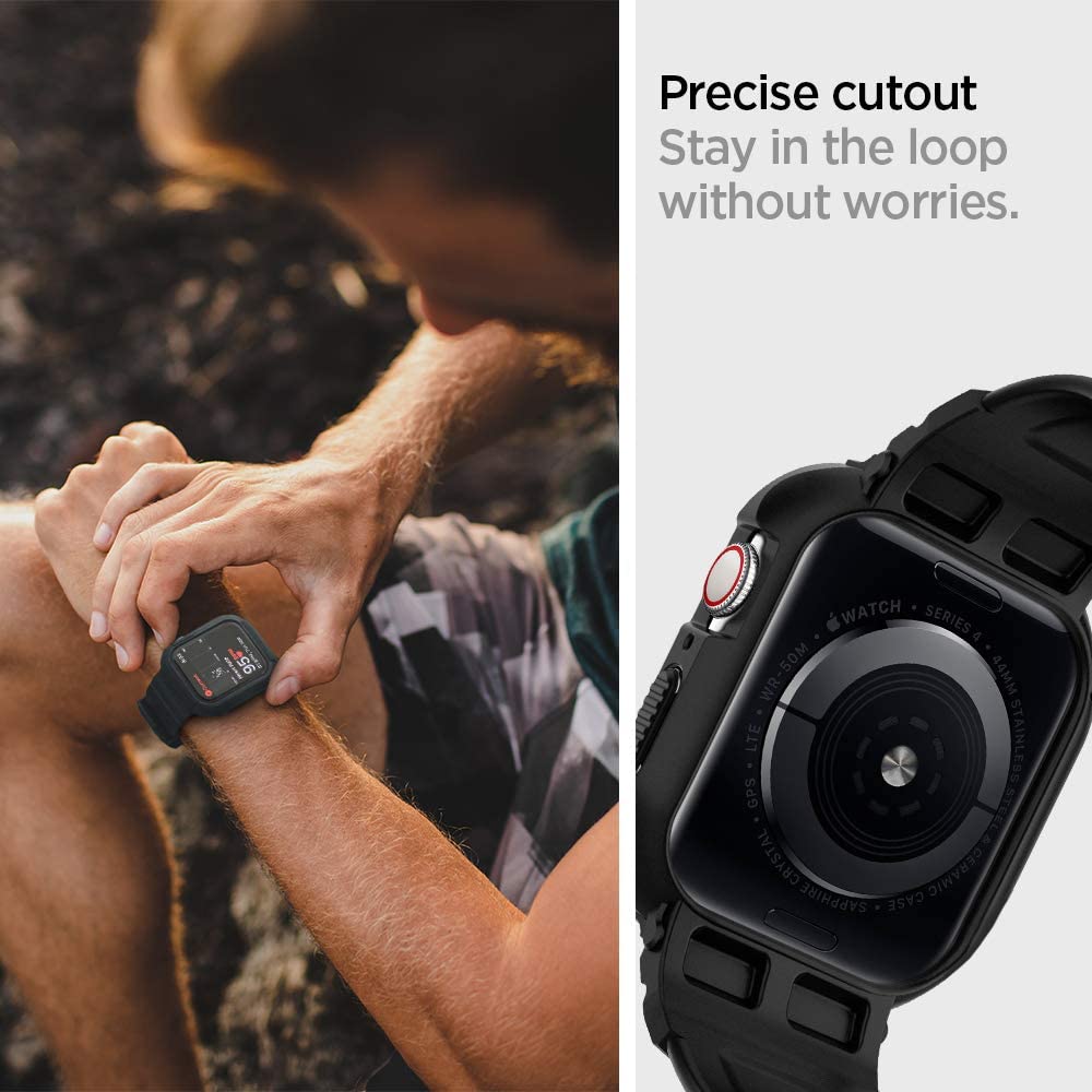 Pouzdro Spigen Rugged Armor Pro pro Apple Watch 44mm Series, černé 062CS25324