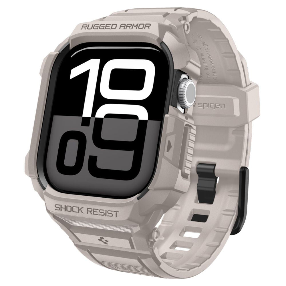 Pouzdro Spigen Rugged Armor Pro V2 pro Apple Watch Series 10 / 11 42mm, Béžová