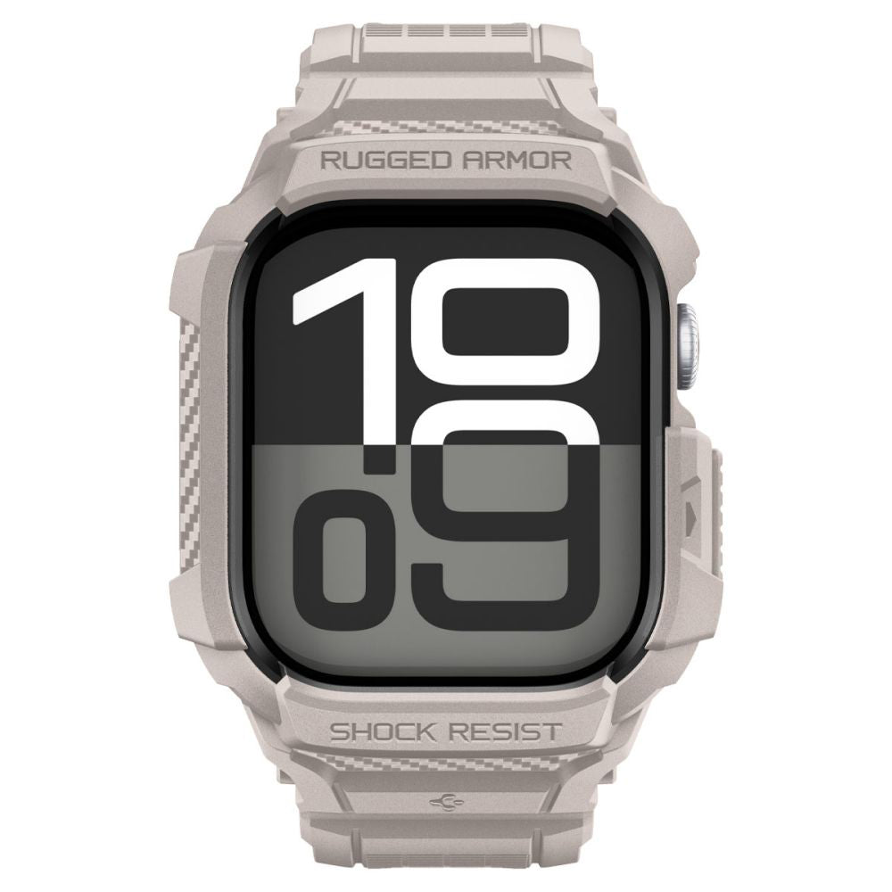 Pouzdro Spigen Rugged Armor Pro V2 pro Apple Watch Series 10 / 11 42mm, Béžová