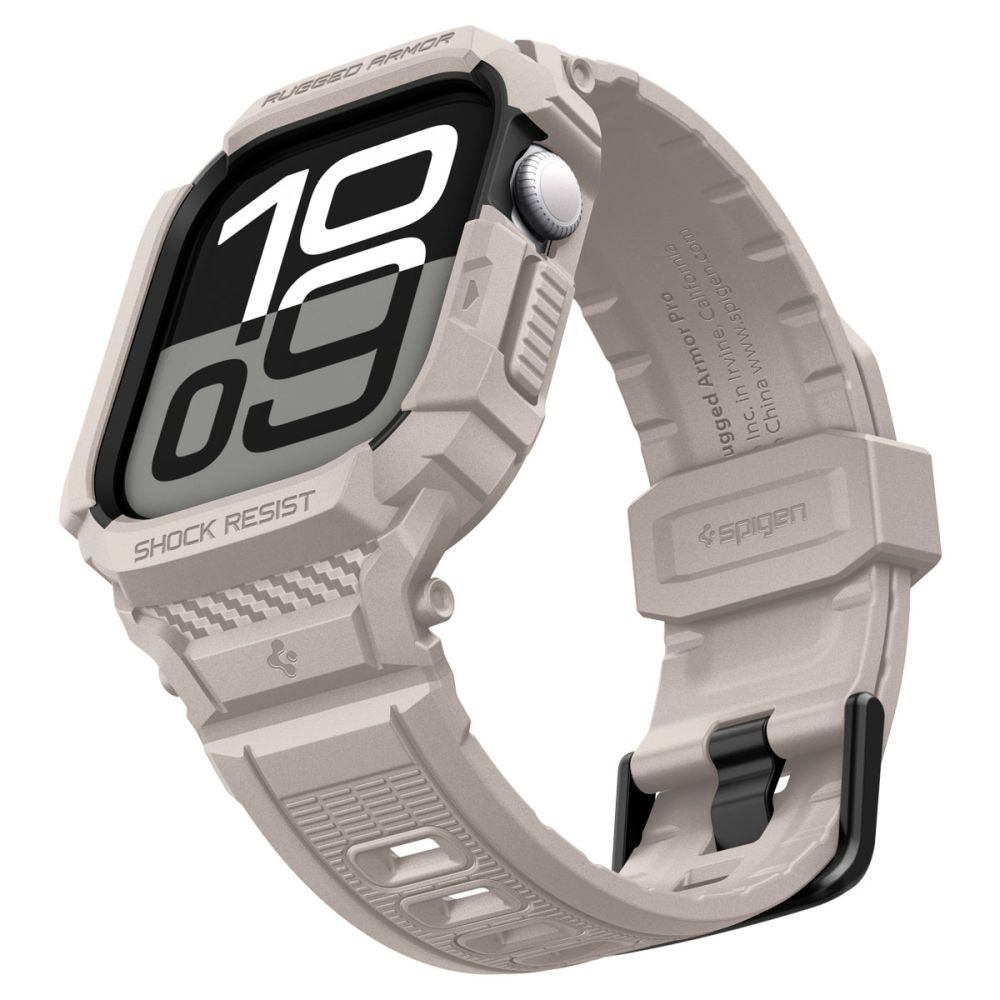 Pouzdro Spigen Rugged Armor Pro V2 pro Apple Watch Series 10 / 11 42mm, Béžová