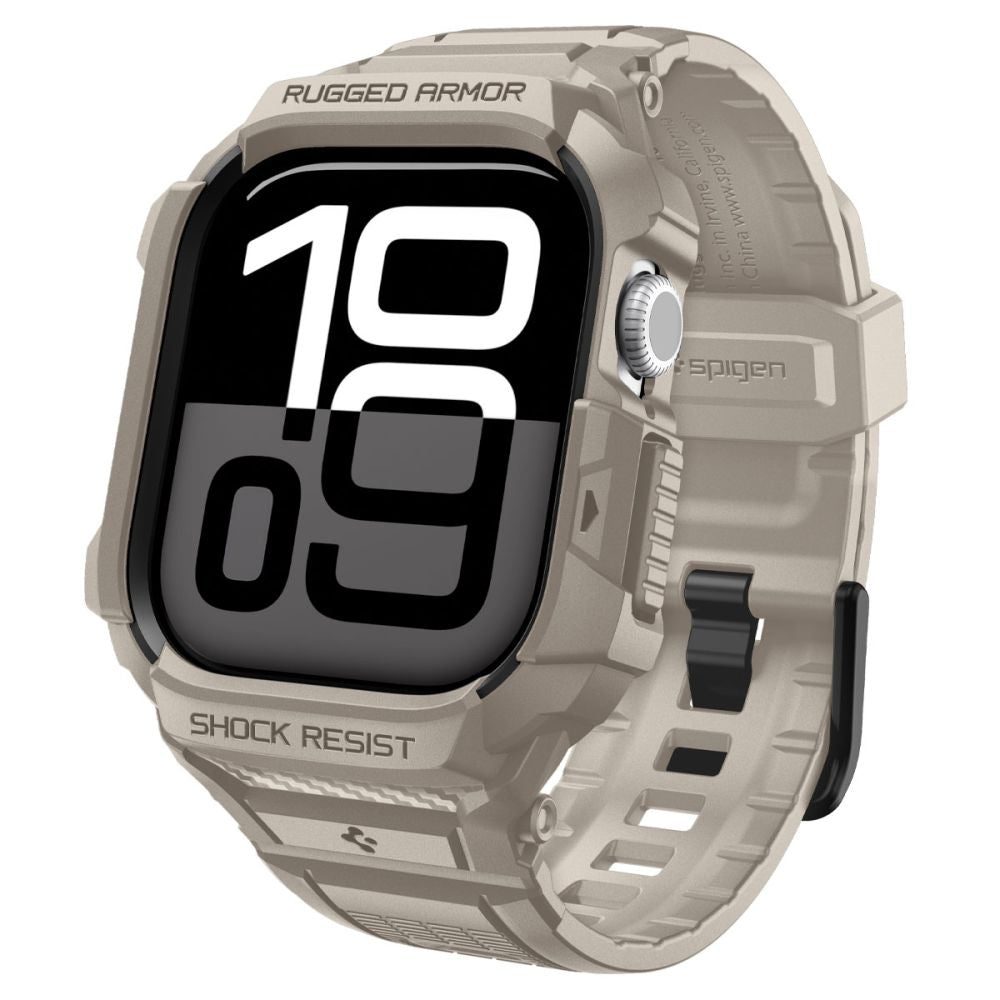 Pouzdro Spigen Rugged Armor Pro V2 pro Apple Watch Series 10 / 11 46mm, Béžová ACS10506