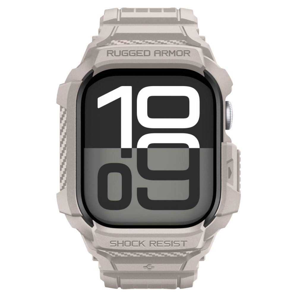 Pouzdro Spigen Rugged Armor Pro V2 pro Apple Watch Series 10 / 11 46mm, Béžová ACS10506