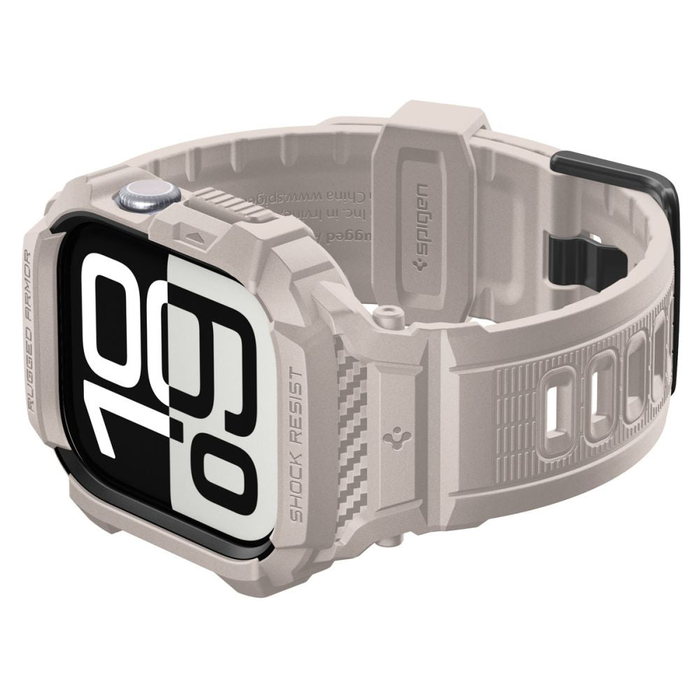 Pouzdro Spigen Rugged Armor Pro V2 pro Apple Watch Series 10 / 11 46mm, Béžová ACS10506