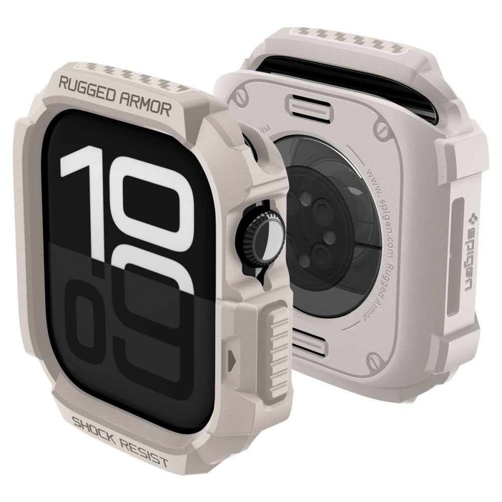 Pouzdro Spigen Rugged Armor V2 pro Apple Watch Series 10 / 11 42mm, Béžová ACS10493