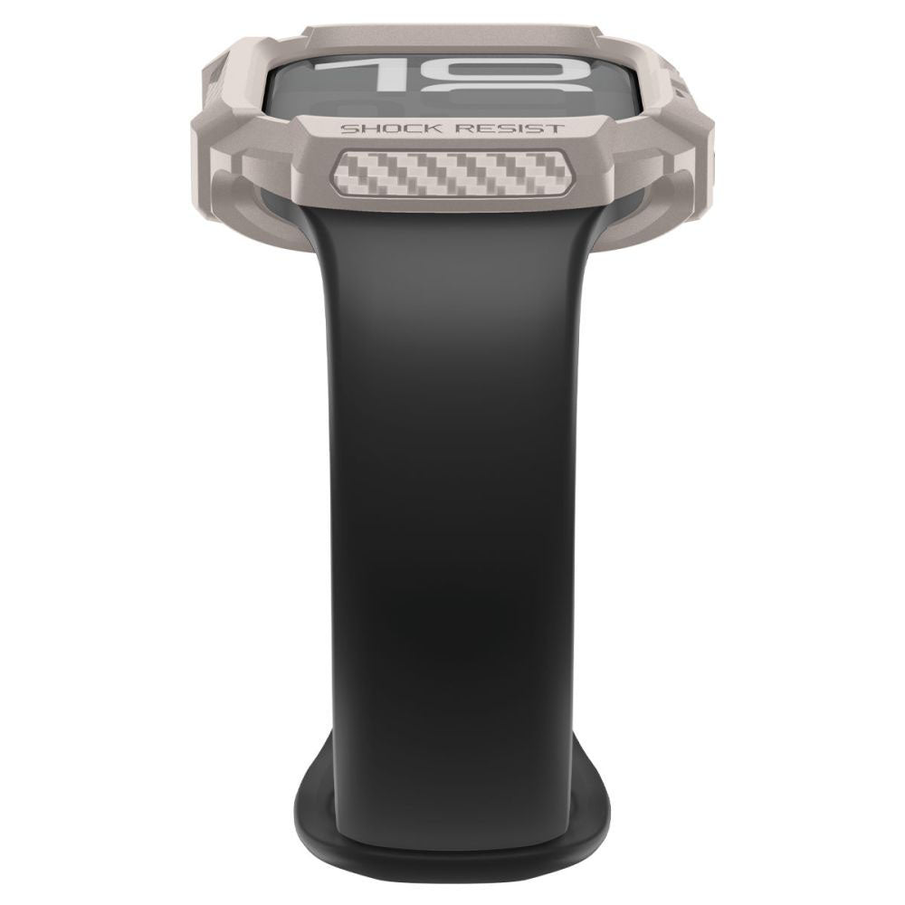 Pouzdro Spigen Rugged Armor V2 pro Apple Watch Series 10 / 11 42mm, Béžová ACS10493