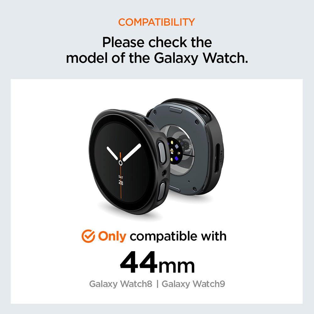 Pouzdro Spigen Thin Fit 360 pro Samsung Galaxy Watch9 / Watch8 44mm, černé ACS11601