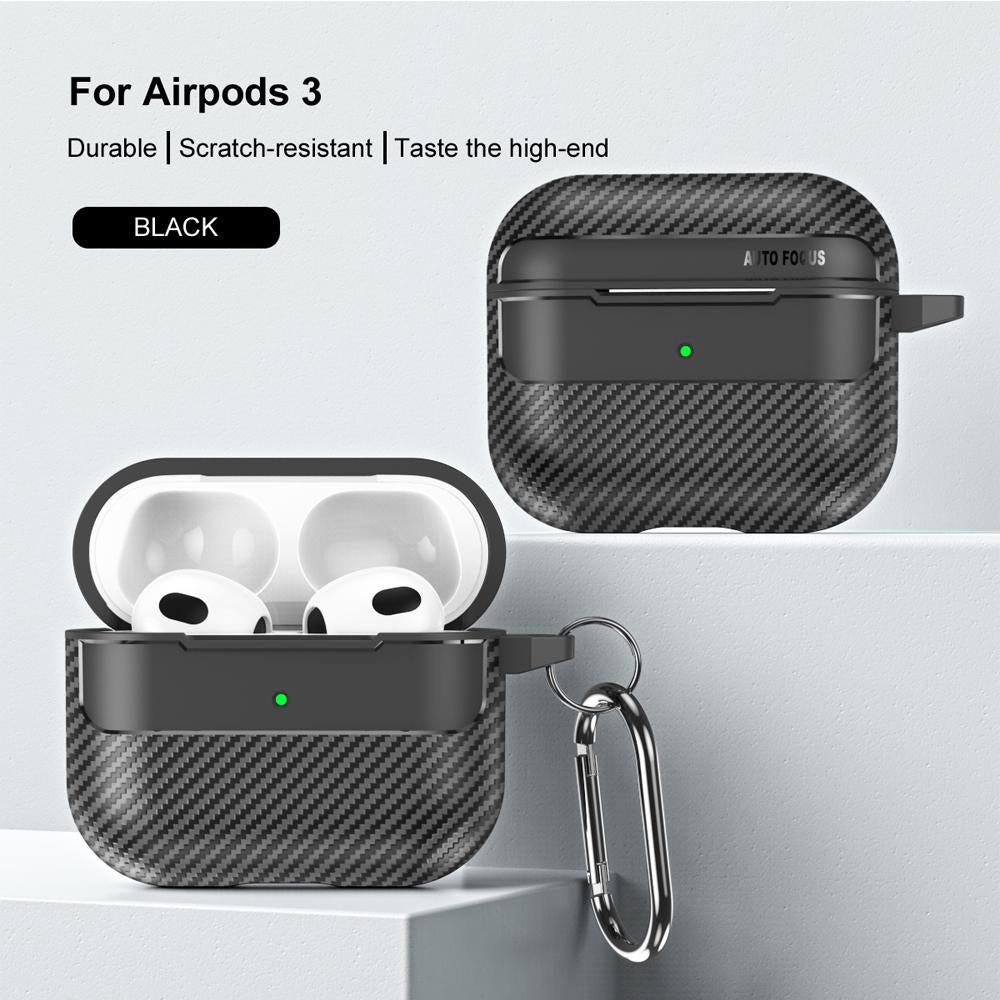 Pouzdro Techsuit CarbonFiber pro Apple AirPods 3, černé