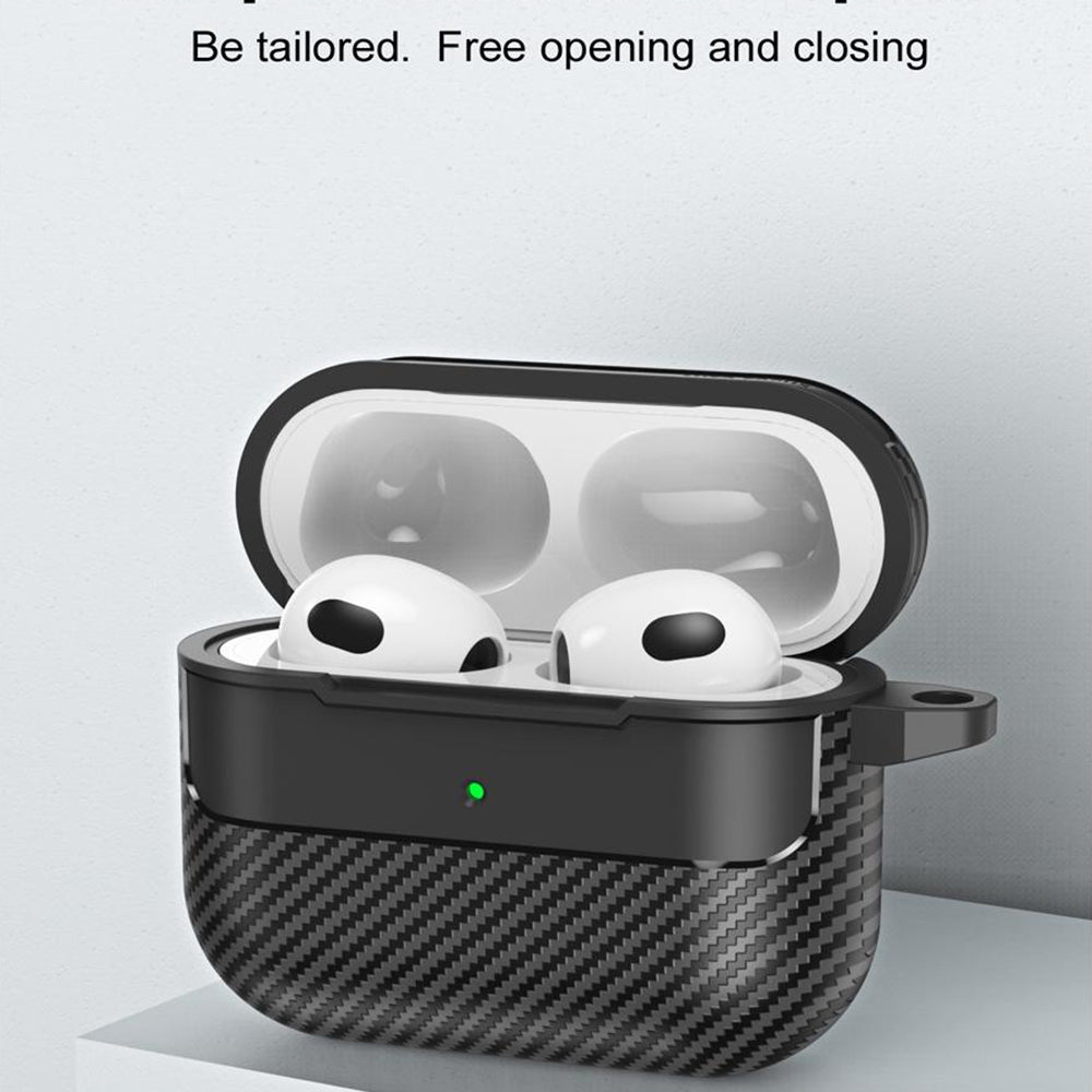 Pouzdro Techsuit CarbonFiber pro Apple AirPods 3, černé