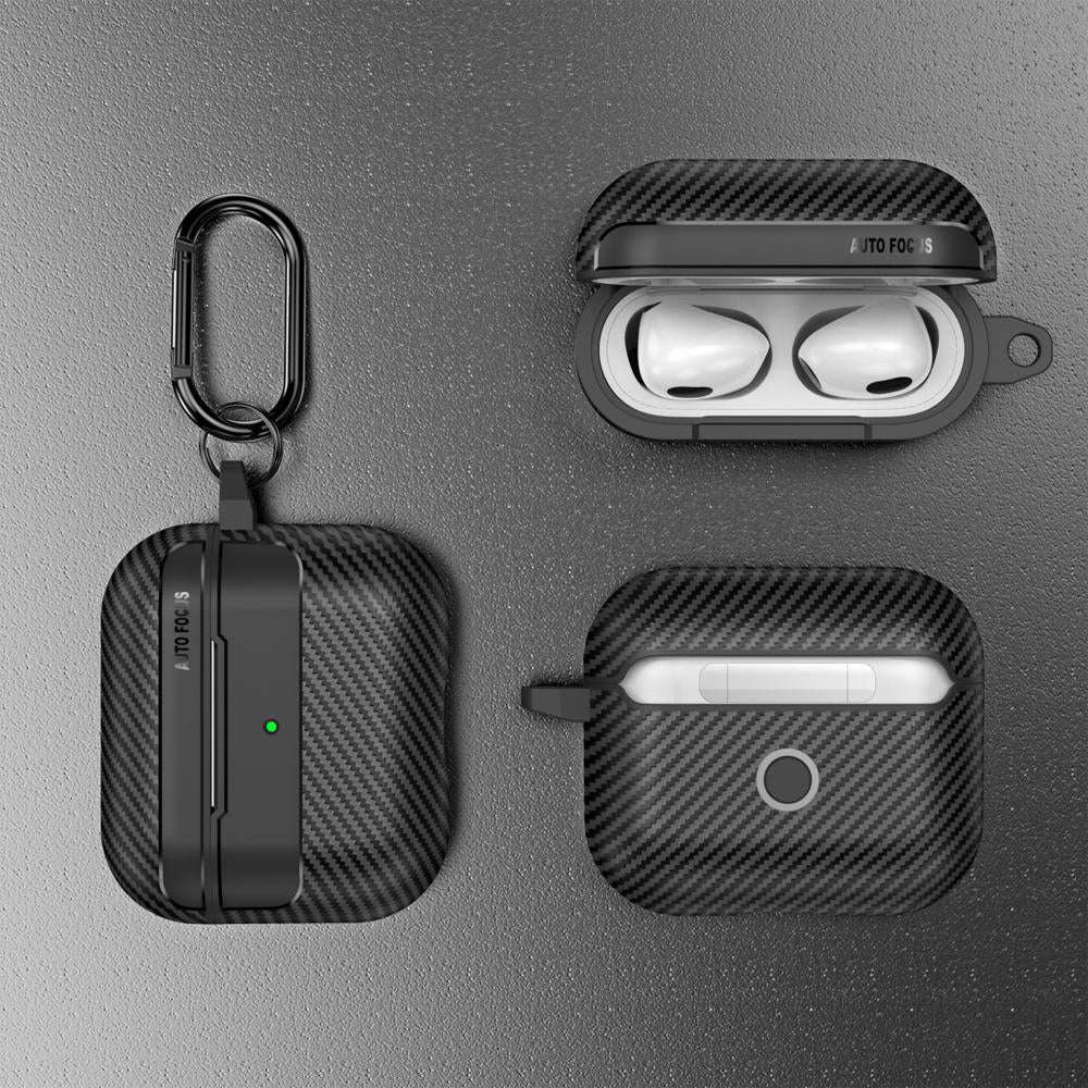 Pouzdro Techsuit CarbonFiber pro Apple AirPods 3, černé