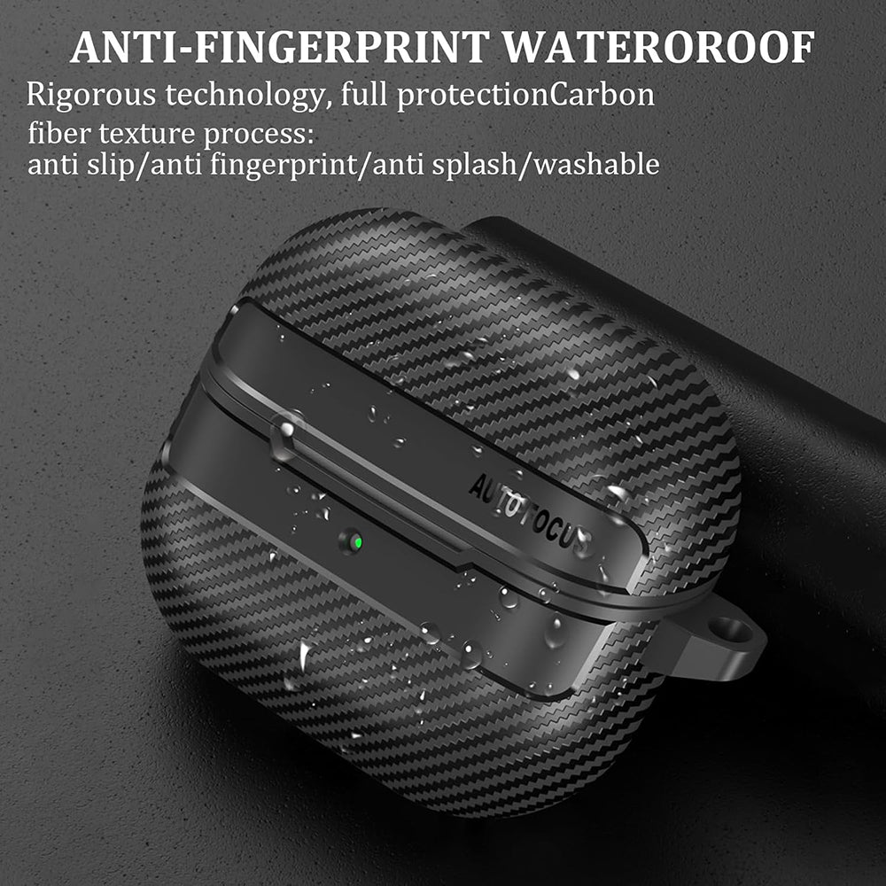 Pouzdro Techsuit CarbonFiber pro Samsung Galaxy Buds3 FE / Buds3 Pro / Buds3, černé