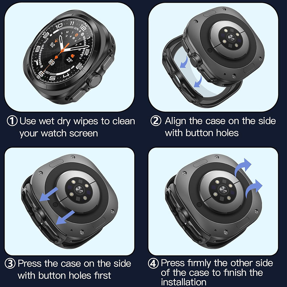 Pouzdro Techsuit Defense360 Pro pro Samsung Galaxy Watch Ultra, černé