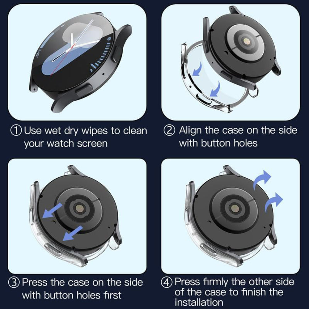 Pouzdro Techsuit Defense360 Pro pro Samsung Galaxy Watch7 44mm, průhledné