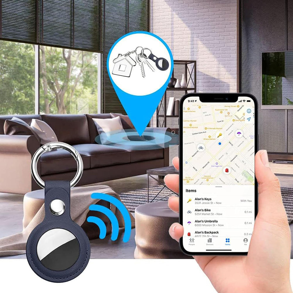 Pouzdro Techsuit SLH1 pro Apple AirTag, modré