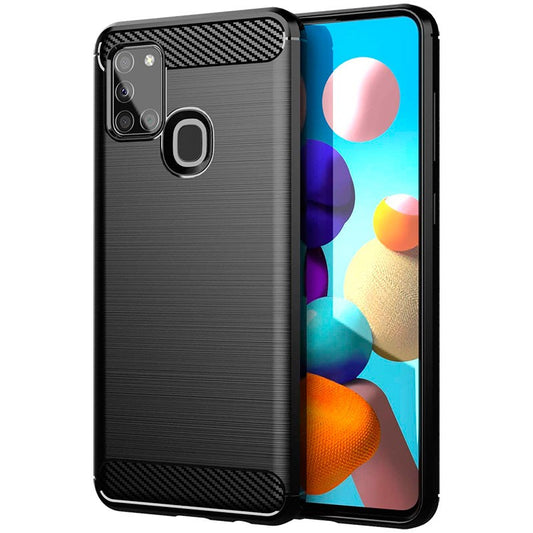 Pouzdro pro Samsung Galaxy A21s A217, Forcell, Carbon, černé