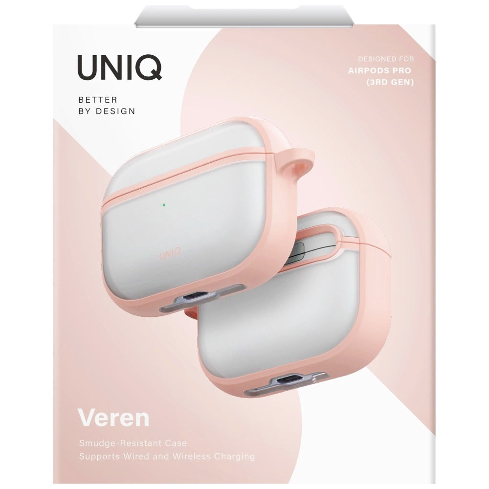 Pouzdro UNIQ Veren pro Apple AirPods Pro 3, Růžové