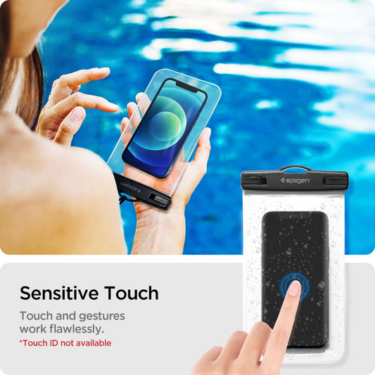 Univerzální vodotěsné pouzdro pro telefon max. 3,5 palce - 7 palců, Spigen, A601, Sada 2 kusy, Průhledné AMP03098