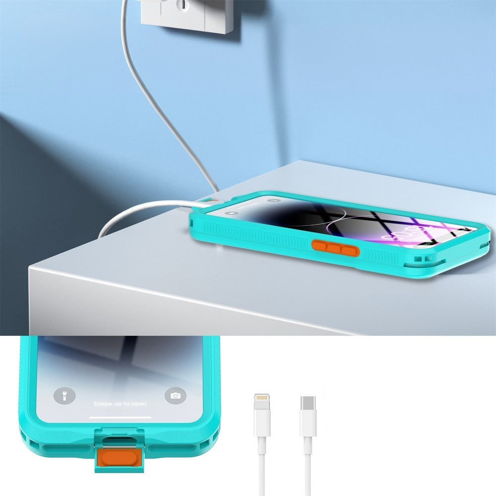 Univerzální vodotěsné pouzdro na telefon max. 6,1 palce, ShellBox, AirBox, modré