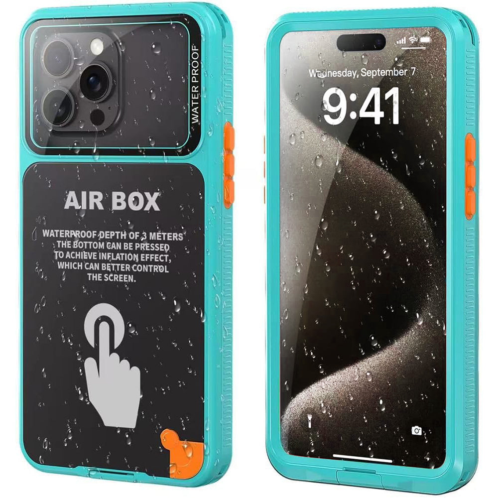Univerzální vodotěsné pouzdro na telefon max. 6,7 palce, ShellBox, AirBox, modré