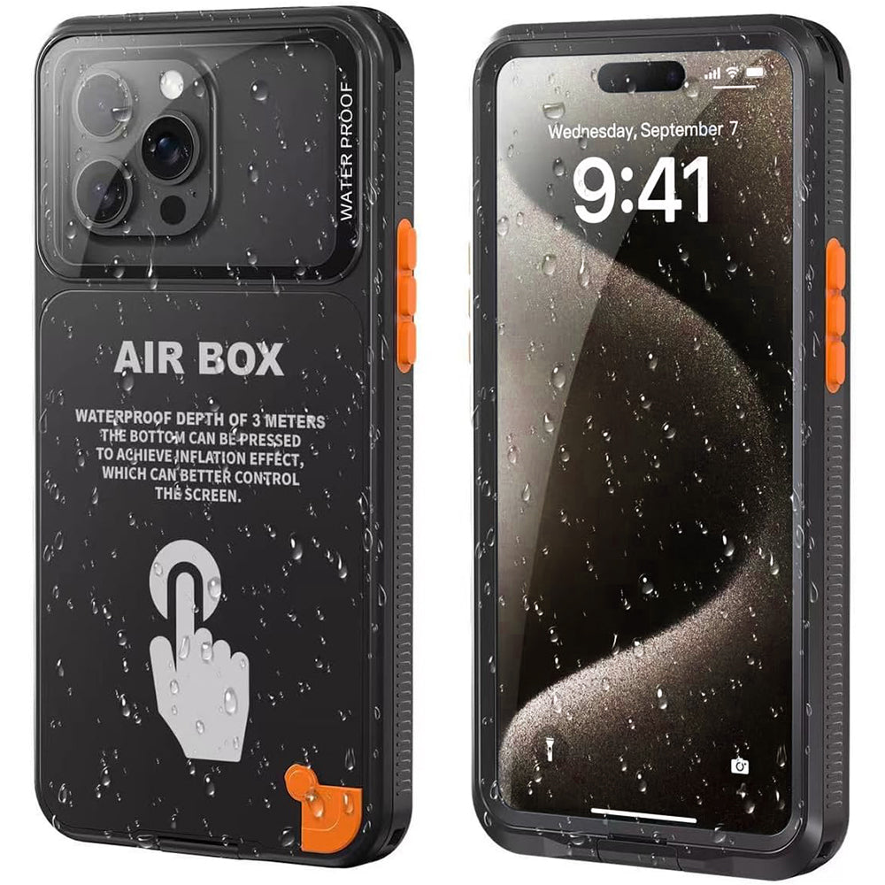 Univerzální vodotěsné pouzdro na telefon max. 6,7 palce, ShellBox, AirBox, černé
