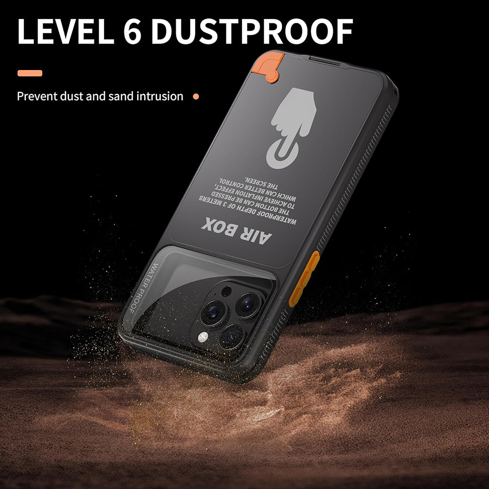 Univerzální vodotěsné pouzdro na telefon max. 6,7 palce, ShellBox, AirBox, černé