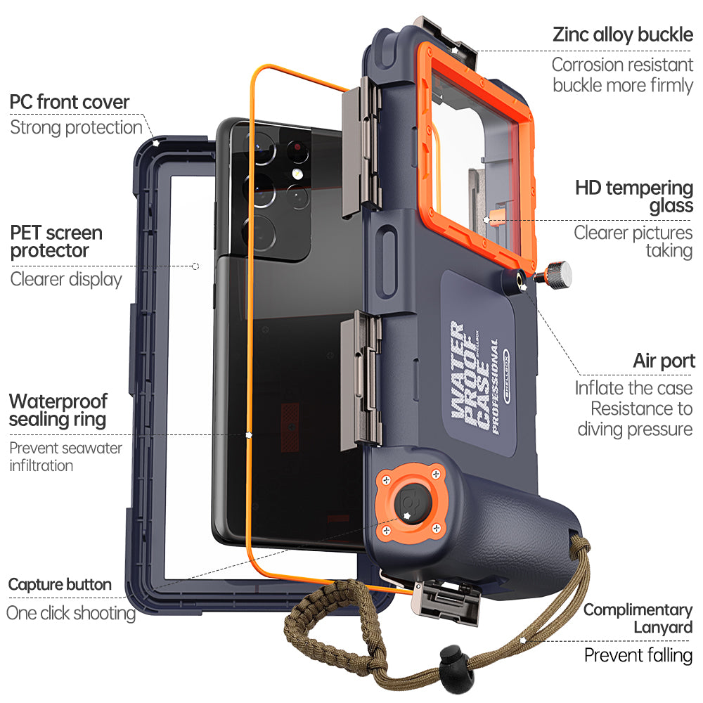 Univerzální vodotěsné pouzdro pro telefon max. 6,8 palce, ShellBox, černé