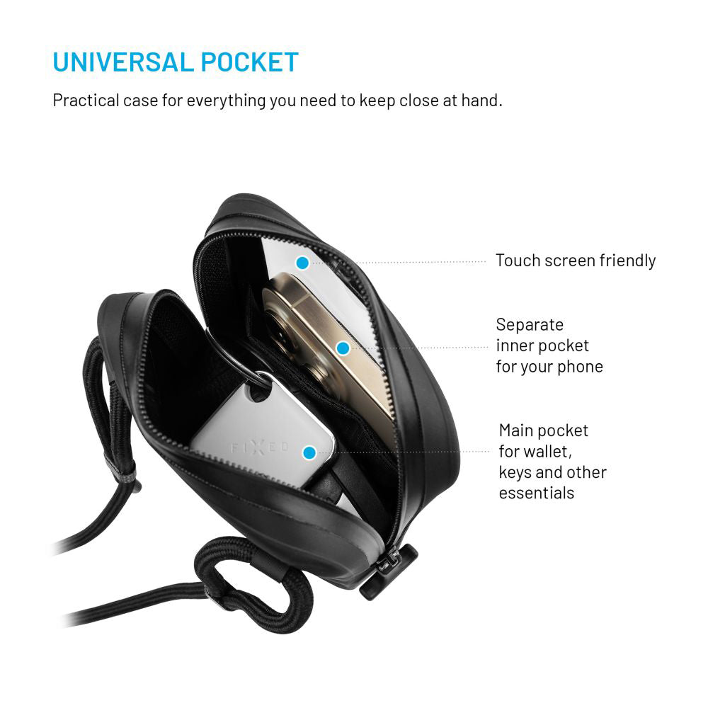 Univerzální vodotěsné pouzdro pro telefon max. 7 palců, Fixed, černé