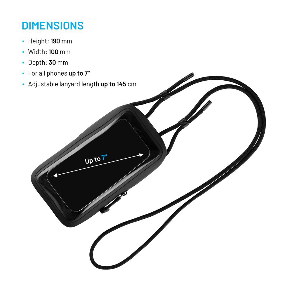 Univerzální vodotěsné pouzdro pro telefon max. 7 palců, Fixed, černé