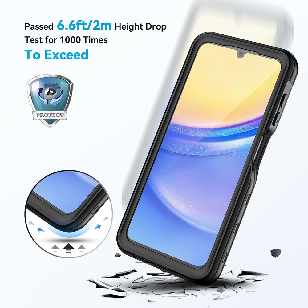 Vodotěsné pouzdro pro Samsung Galaxy A15 5G A156 / A15 A155, ShellBox, černé