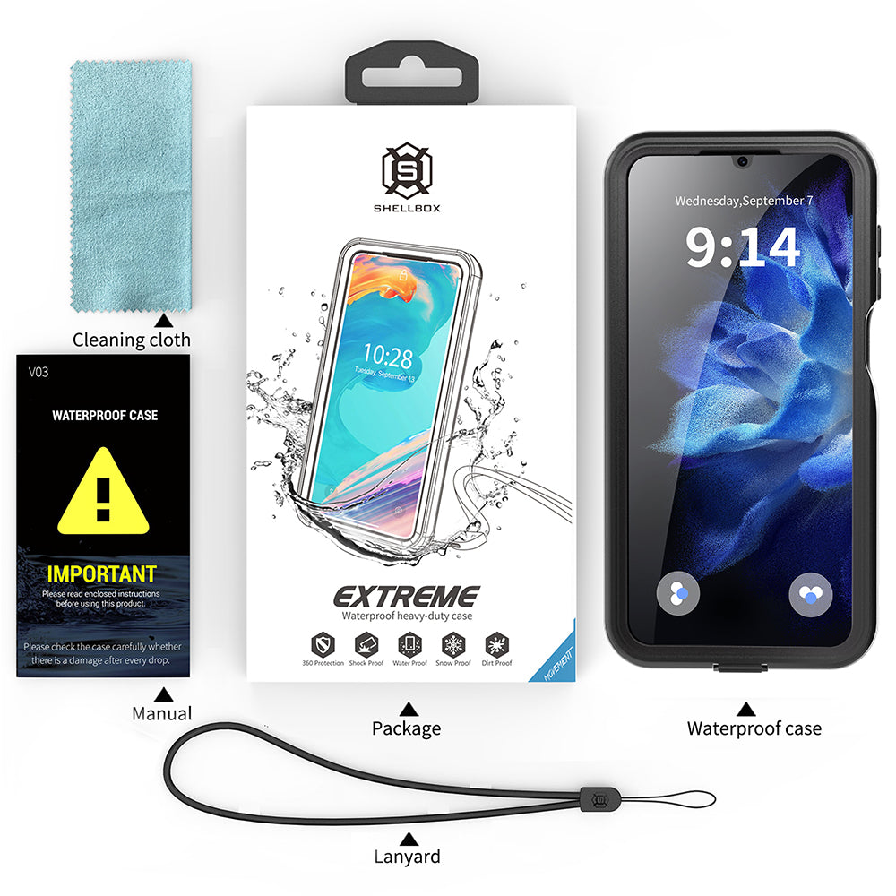 Vodotěsné pouzdro pro Samsung Galaxy A16 5G A166 / A16 4G A165, ShellBox, černé