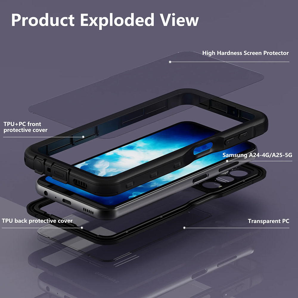 Vodotěsné pouzdro pro Samsung Galaxy A25 A256, ShellBox, černé