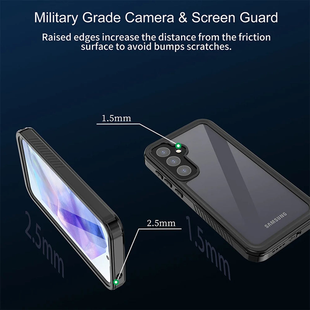 Vodotěsné pouzdro pro Samsung Galaxy A55 5G A556, ShellBox, černé